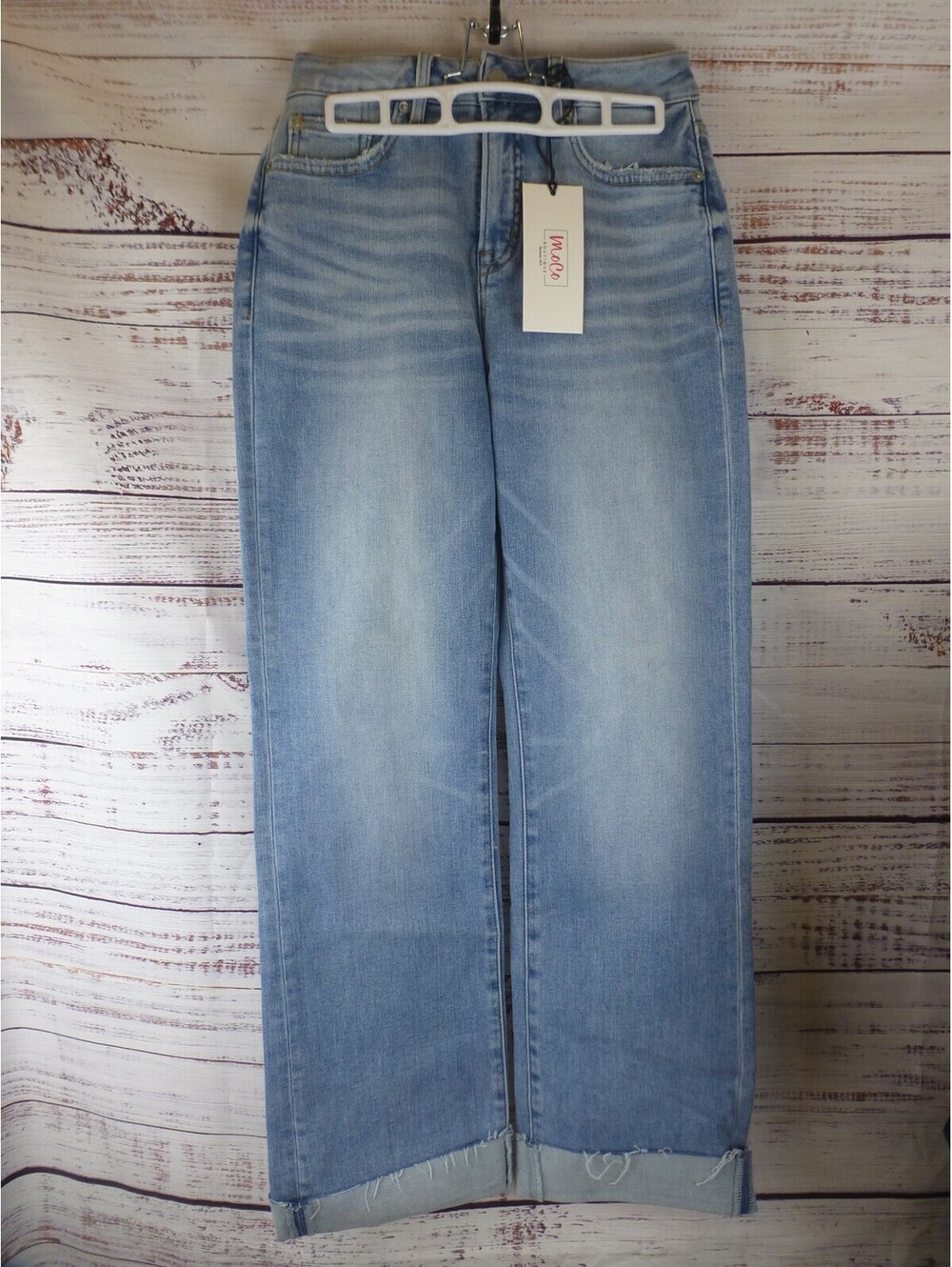 MoCo Boutique Women's Size 5/27 Tummy Control Straight Leg Jeans Light NWT G4A